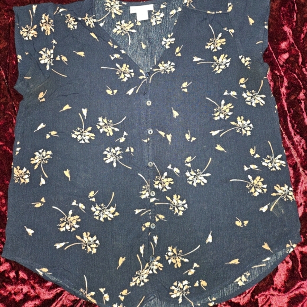 Floral Button-Up Blouse